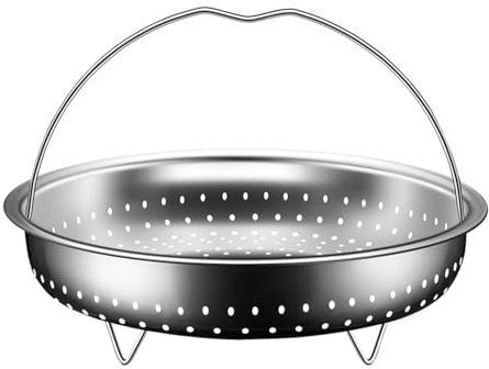 Instant Pot Trivet, Steamer Rack, Stainless Steel Food Steamer with Handle, Pot Accessories for Steaming Food & Vegetables, Steamer Rack for Air Fryer (A)