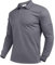 PINSPARK Poloshirts Herren Langarm Atmungsaktiv Polohemd Sonnenschutz Golf Polo Shirt Männer Sport Tennis Slim Fit Langarmshirt mit Tasche Herbst Dunkelgrau L
