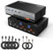 TESmart DP KVM Switch 2 Monitors 2 Computers 8K@60Hz USB 3.0, DP 1.4 KVM Switch Dual Monitor 4K@144Hz for Gaming Dock, Support EDID, Gigabit Network, Hotkey Switch, Audio & Mic with All Input Cables