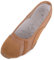 Womens Genuine Leather Slip On Casual Ballerina Style Pump Dolly Shoes - Tan - UK 6