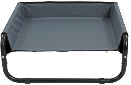 Easipet Elevated Pet Bed with Raised Sides, Waterproof Dog Cot, 56cm x 56cm x 24cm, Grey
