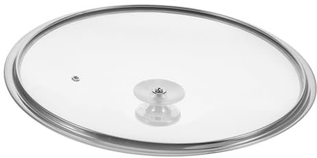 SHOWERORO Stainless Steel Pan Lid Cookware Replacement Cover Tempered Glass Pot Lid for Frying Pans Soup Pots Griddle Dome Food Dome Cover