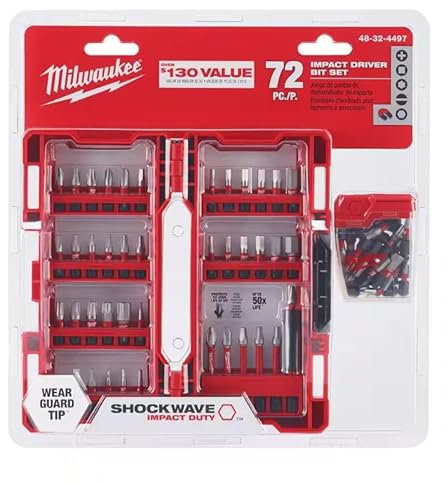 Milwaukee SHOCKWAVE Impact Duty Alloy Steel Screw Driver Drill Bit Set (72-Piece) 48-32-4497