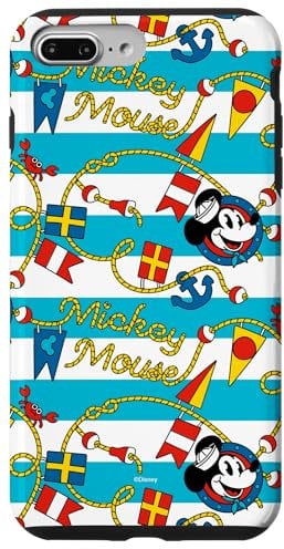 iPhone 7 Plus/8 Plus Disney Cruise Sailor Mickey Mouse Nautical Ropes and Flags Case