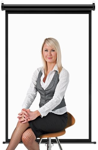 Colingmill Retractable White Backdrop 36 x 55in, ID Photo Background Screen