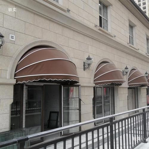 Outdoor Terrassenüberdachung Markise mit Regen- und Sonnenschutz 100x50x50cm klappbar und einziehbar französischer Stil Kuppeldesign