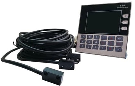 Lectura digital, Codificador de sensor magnético DRO de lectura digital de 3 ejes S35/5,7 pulgadas de alta precisión for torno fresador de piedra for trabajar la madera,Operación sencilla(S35 3 Axis