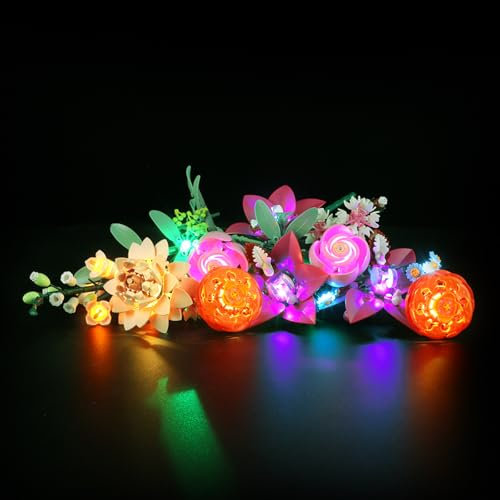 YEABRICKS LED Lumière pour Lego-10342 The Botanical Collection Le Joli Bouquet de Fleurs Roses Modèle de Blocs de Construction (Ensemble Lego Non Inclus)