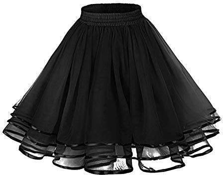 Generisch Karneval Damen 80er Puffy Tüllrock Tütü Röcke Tüll Petticoat Tüllrock Damen-Tüllrock Damen-Karneval Kostüm Damen