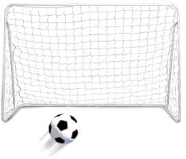 7FT x 5FT Football Goal Portable Kids Football Goals for Garden with Net, Mini Football Goal Post Soccer Training Net with Pegs for Outdoor Practice in Park, Beach, Playground