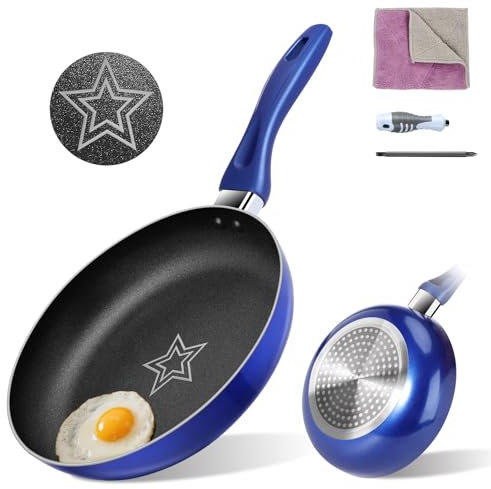 Myiosus Poêle Induction avec Revêtement Anti-adhésif, Poêle en Aluminium avec Poignée Amovible pour Tous Les types de Feux, Envois Chiffons de Nettoyage et Tournevis