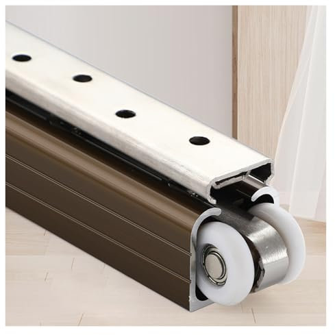 Schiebetürbeschlag schiebetür laufschiene Anpassbare Unsichtbare Türgleitschiene, Verstecktes Schiebetür-Kit, Schiebe-Einzelsystem Für Den Innenbereich, Schienen Für Falttüren Zur Decken- Und Wandmont