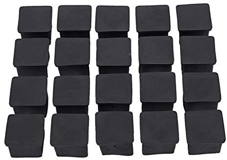 pQirnvIL 20Pcs Quadratische Stuhl-Tischbein-Fuß-Gummi-Abdeckungs-Schutz 25Mm X 25Mm
