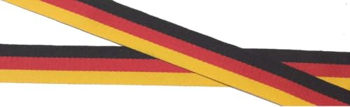 3 m Nationalband schwarz-rot-gold 20 mm