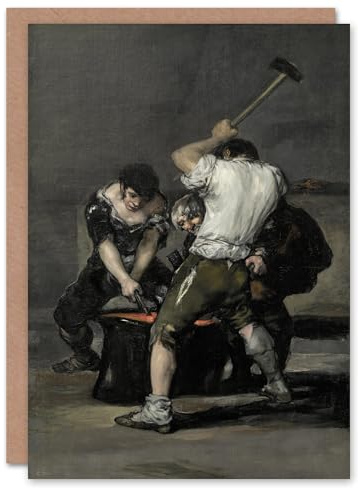 Artery8 Francisco Goya Art Card The Forge Blacksmiths Oil Painting