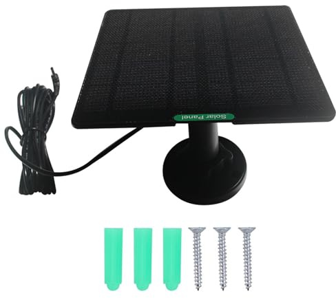 LLINthy Weather Resistant Solar Power Chargers For Security Cameras Smartests IC Voltages Regulation 360 Degree Adjustable Mount Rings Spotlights Camera Solar Charger ETFE