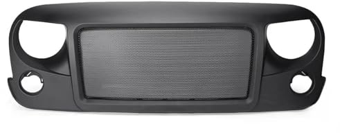 Parrilla Radiador Para Jeep Para Wrangler JK 2007 2008-2013 2014 2015 2016 2017 2018 Parrilla Delantera De Coche Parrilla De Parachoques Con Kit De Inserción