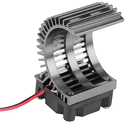 BONKZEBU Modellzubehör Kühlkörper mit Lüfter für 1/10 Elektro-RC-Car 540/550 Motor, Rc-Lüfter, 1/10, Auto- (Schwarz)