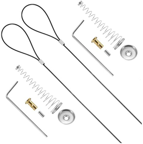 2 ensembles de cordes traction câble loquet porte, ouvre-porte à ressort réglable, 2-6 pouces for clôtures en métal et bois dans le Gar