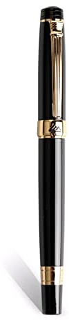 YPBEW Metal Fountain Pen Gift Writing F Nib Refillable Converter Piston-Filled for Student Beginner Calligraphy Pens for Refillable Fine Nib Extra Fine Set with Leather Case