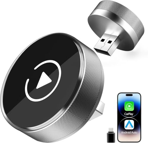 KAYZY Wireless CarPlay per Apple iPhone e Android | Dongle da Cavo a Wireless, Riconnnessione Automatica 5S con USB-A/USB-C, Latenza Zero per iOS 10+ e Android 11+