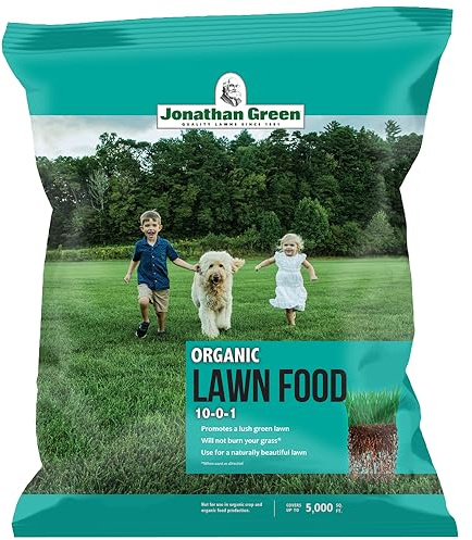 Jonathan Green Organic Lawn Food - 10-0-1 Grass Fertilizer - 5,000 Sq Ft