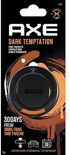 AXE Ambientador Coche 3D Colgante - Fragancia Dark Teamptation - Elimina Malos Olores al Instante - Frescura Irresistible y Duradera por 30 Días - Estilo y Sabor en Cada Viaje