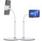 Cell Phone Stand, 360° Angle Height Adjustable Phone Holder for Desk Flexible Desktop Mount for iPhone 14, 13 12 11 Pro Mini, Xs, XR, X, 8, 6s, SE, Samsung S22 S21, 3.5-6.5 Smartphones