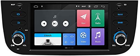 Estock1 Android 14 GPS USB SD WI-FI CARPLAY Bluetooth MirroLink autoradio navigatore Compatibile con Fiat Punto Evo Fiat Street 2010, 2011, 2012, 2013, 2014, 2015 radio grande punto