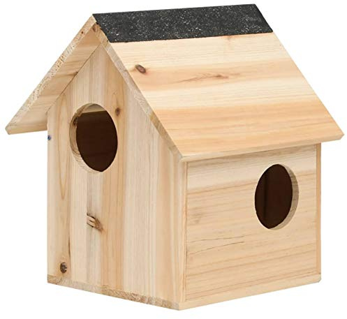 Tidyard Eichhörnchenhaus Kobel Eichhörnchenkobel Nistkasten Futterhaus Massives Tannenholz 26 x 25 x 29 cm