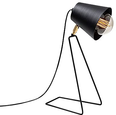 Opis TL7 Tischlampe (40 cm hoch) – Elegante Tischlampe aus schwarzem Metall