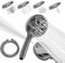SparkPod Shower Head and Hose Set - High Pressure Showerhead with 10 Spray Settings - Luxury 5 Handheld High Power Shower Heads with High Pressure Jets - Charcoal Grey (No Filter)