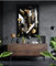 Premium Wandbild aus Acrylglas oder Aluminiumverbund - KEIN LEINWANDBILD - modern Abstrakt Weiß Gold Wandbilder Wanddekoration Design (Schwarz 01, Acrylglas 90x60cm)