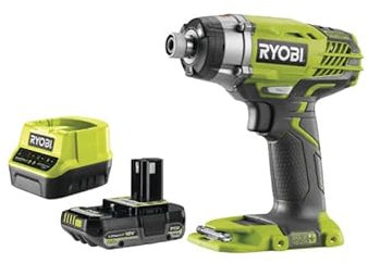 Pack RYOBI Visseuse à choc R18ID3-0 - 18V OnePlus - 1 Batterie 2.0Ah - 1 Chargeur rapide