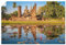 ARTland Wanddeko Poster & Kunstdrucke Wandposter 90x60 cm Querformat Natur Teich Idyll Tempel Statue Buddha Buddhismus Wat Mahathat Thailand U4XI