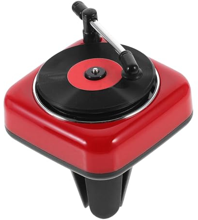 Profumatore Auto Giradischi Rosso in Plastica Clip | Diffusore di Aromi, Deodorante Ambienti, Diffusore per Auto, Diffusore Oli Essenziali per Auto, Atmosfera Estiva