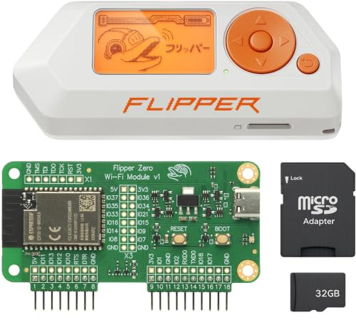Flipper Zero WiFi Kit - Flipper Zero | WiFi Devboard | Scheda MicroSD da 32 GB | Dispositivo Multifunzione Portatile per Appassionati di Tecnologia