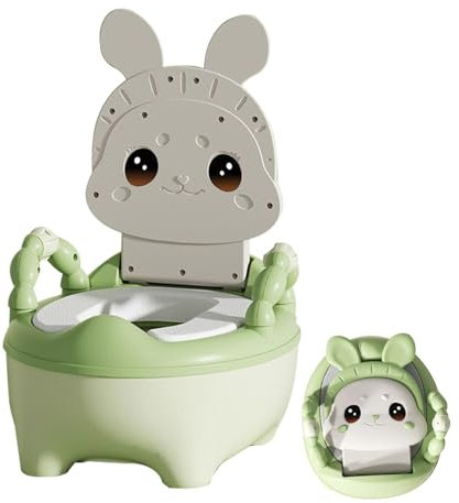 Pot Toilette Bébé Pour Apprentissage de la Propreté - Toilette Bebe et Enfant - Confortable, Anti dérapant avec Systeme anti Eclaboussure et anti Odeur - Vidange Facile avec Pot Amovible