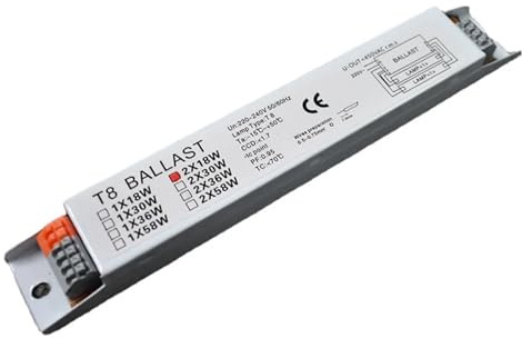 HASGTFM Ballast électronique for Lampe Fluorescente Traditionnelle T8 One Drag One Drag Two 18-58W(1x 18W)