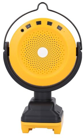Jobsite Speaker, Cordless Speaker for 18V 20V Battery, Impressive Sound Quality, 2 Connection Modes, Dual Charging Ports