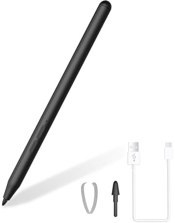 Stift für Surface, Wiederaufladbarer Surface Pen für Microsoft Surface Pro 11 X/9/8/7/6/5/4/3, Surface Go/Book/Laptop/Studio/Duo 1/2/3/4, 4096 Druckempfindlichkeit