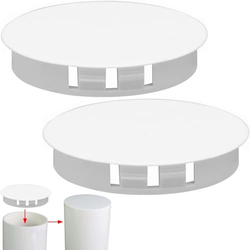 Joycabin 100 mm Lüftungsrohr Endstück Abdeckung, 2 Stück Rohrabdeckkappe, Rohr Deckel Inner Ø 100mm, Rohrabdeckung Rohr Deckel Muffenstopfen, PVC Abdeckkappe Lüftungsrohr Endkappe für PVC Rohr 100mm