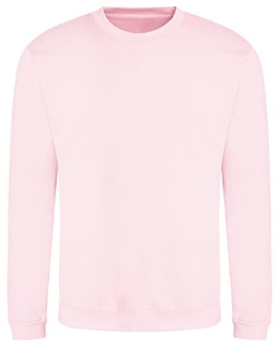 AWDis Men's Sweat Sweatshirt, Pink (Baby Pink), XX-Large