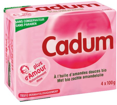Cadum Savon Solide Amandes Douces 4 x 100 g