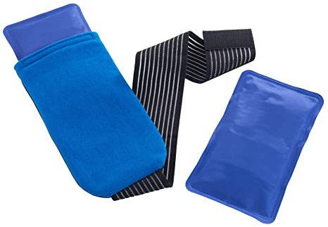 Maximex Thermo-Manschette 3-teilig - 3-teilige Thermo-Bandage für warme und kalte Anwendungen, Polyester, 76 x 0.5 x 13 cm, Schwarz