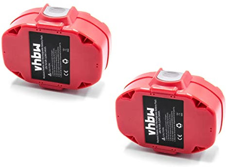 vhbw 2X Akku Ersatz für Makita 1835, 192828-1, 1822, 1833, 1834, 1823, 1835F, 192829-9, 193061-8 für Werkzeug (3000 mAh, NiMH, 18 V)