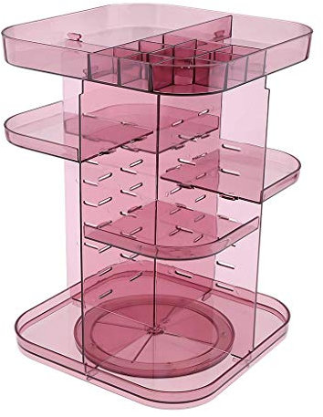 Tubayia Soporte giratorio 360 ° para maquillaje, organizador para pintauñas, pintalabios, maquillaje y pinceles