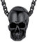 FaithHeart schwarz Skull Kette herren Kette mit Totenkopf Anhänger mit Geschenkebox für Kinder und Jugendlichen