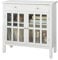 SoBuy FSB23-W Mueble Entrada Recibidor Aparador Cocina con 2 Cajones y 2 Puertas 80 x 34 x 80 cm ES