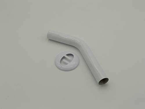 Tubo Cannotto Curvo 45 Gradi Ø 30 - Ottone Bianco - per Scarico Cassetta Wc Alta - Pz 1